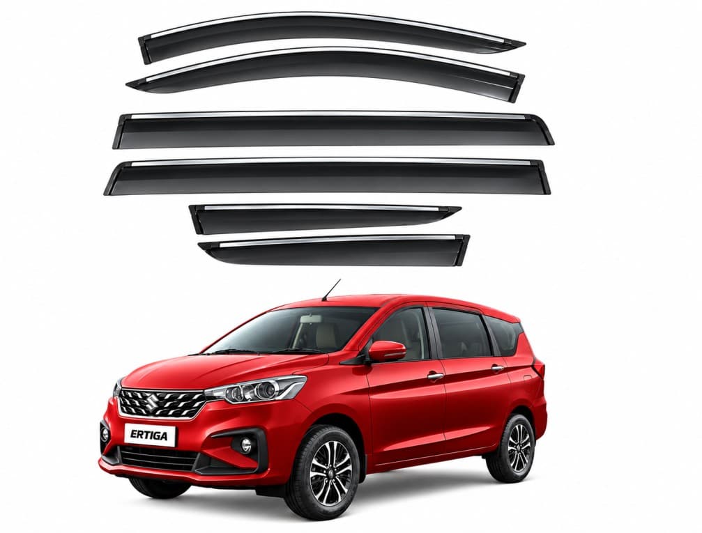Chrome Line Door Visor for Maruti Ertiga (2018- Till Now )(Set of 6Pcs)