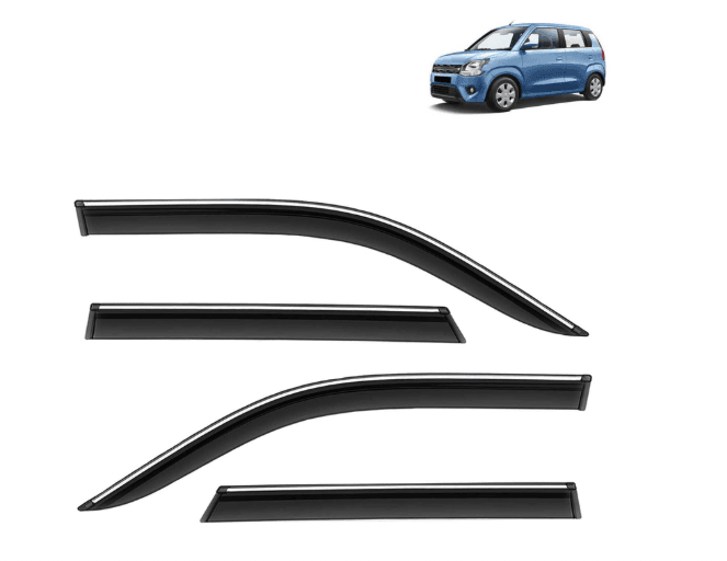 Chrome Lining Door Visor Only Compatible with Maruti Suzuki Wagon R (Year 2019 Onwards)