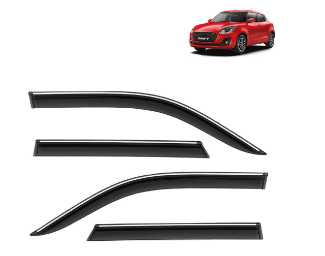 Chrome Lining Door Visor Only Compatible with Maruti Suzuki Swift (2024 onwards)