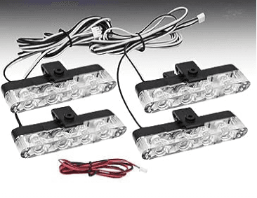 Car Grill Red & Blue LED DRL