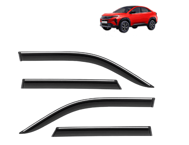 Chrome Lining Door Visor Only Compatible with Tata Curvv (Year 2024 Onwards) All Model